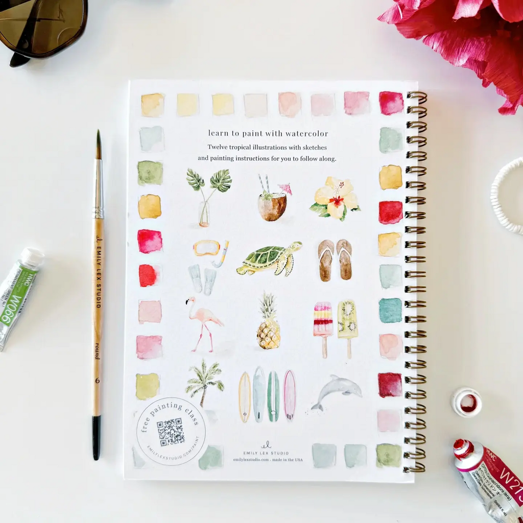 Tropical Watercolor Notebook
