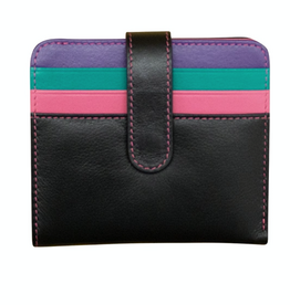 Black Multicolor Bifold Wallet