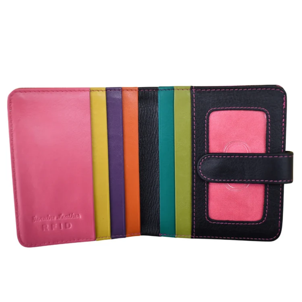 Black Multicolor Bifold Wallet