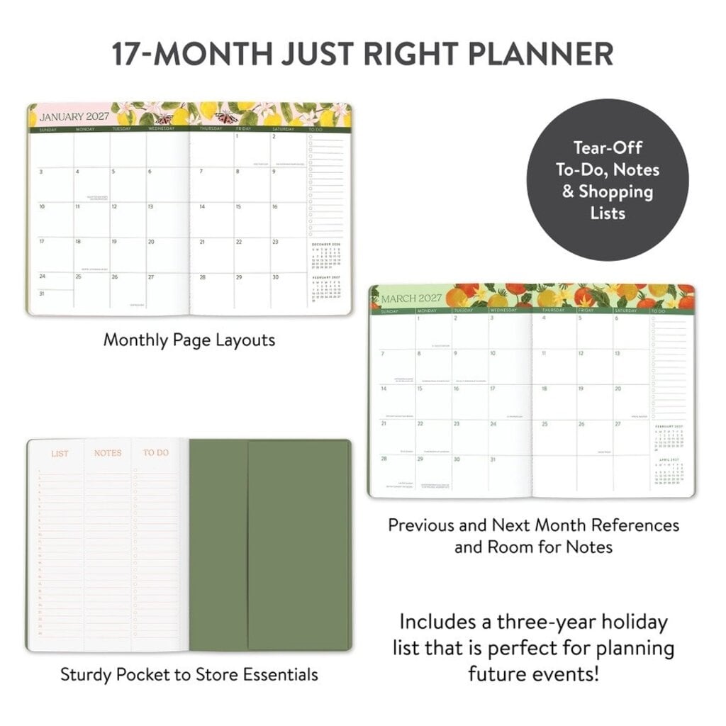 Fruit and Flora 17 Month Planner