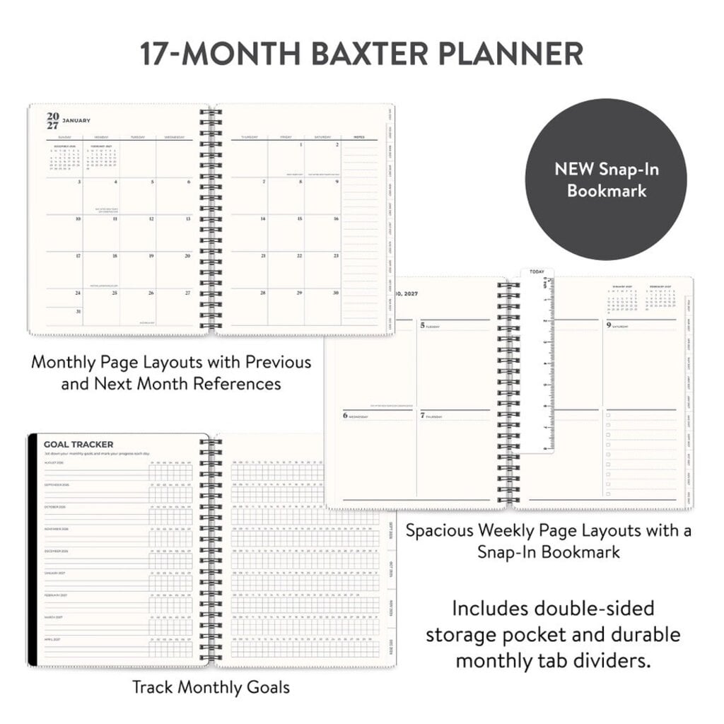 2027 Midnight Baxter Large Planner
