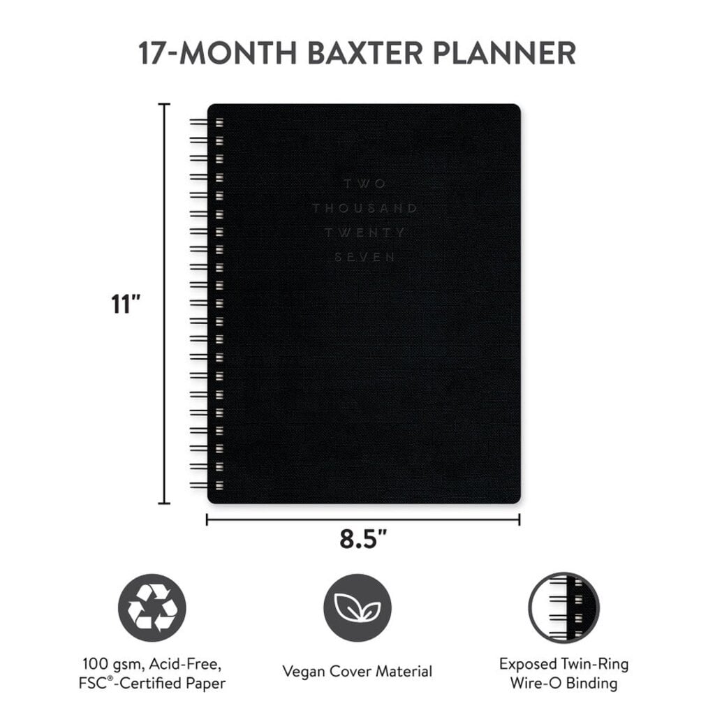 2027 Midnight Baxter Large Planner