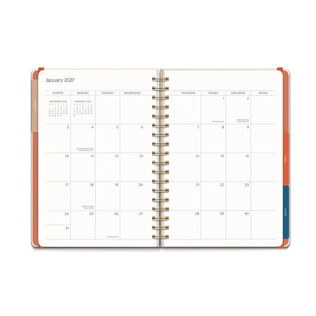 2027 National Parks Tri-Tab Planner