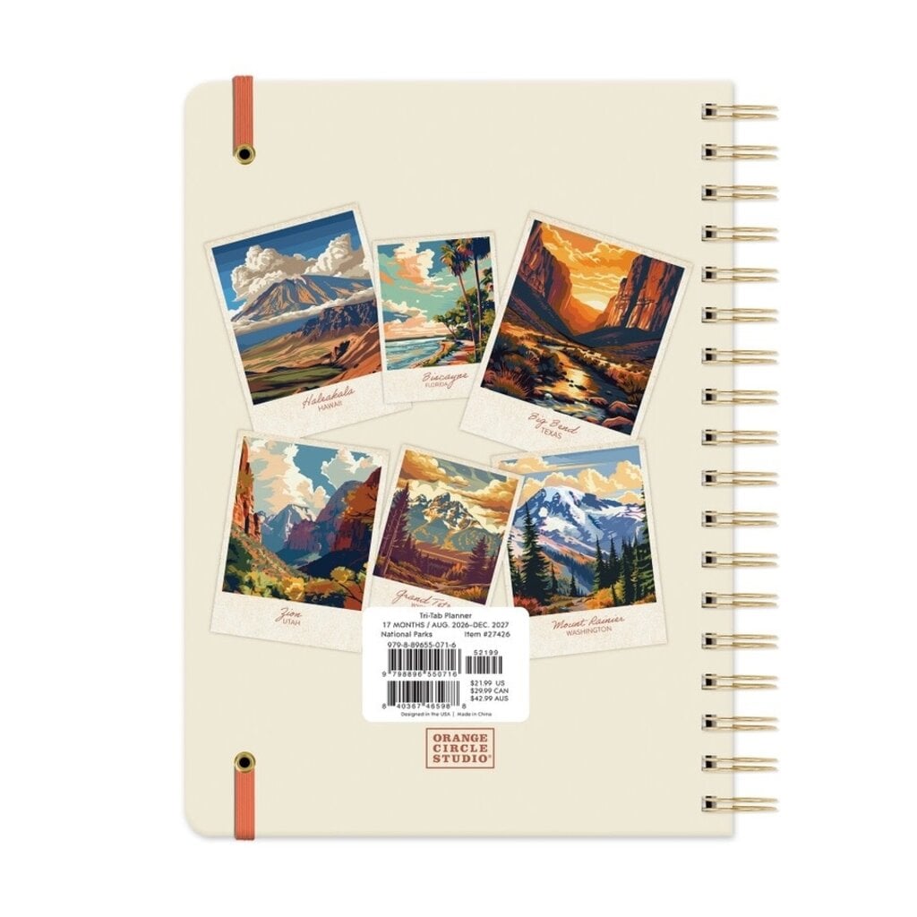 2027 National Parks Tri-Tab Planner