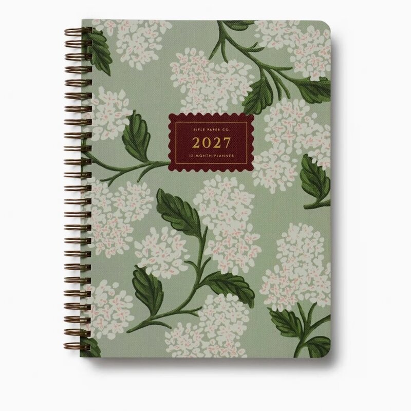 Sage Hydrangea Spiral Planner 2027