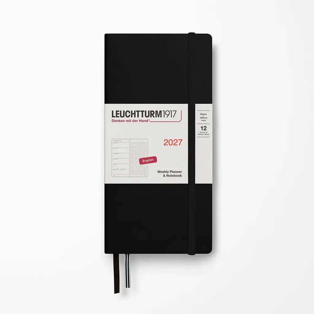 Leuchtterm 1917 Leuchtrrum 2027 Weekly Wallet Planner Black