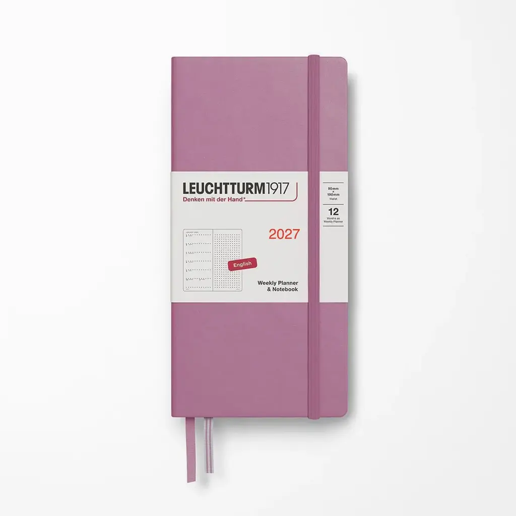 Leuchtterm 1917 Leuchtrrum 2027 Weekly Wallet Planner Dusty Rose