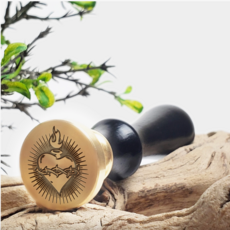 Sacred Heart Wax Seal Stamp Rosewood Handle