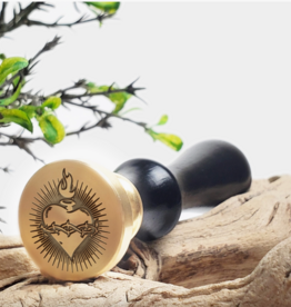 Sacred Heart Wax Seal Stamp Rosewood Handle