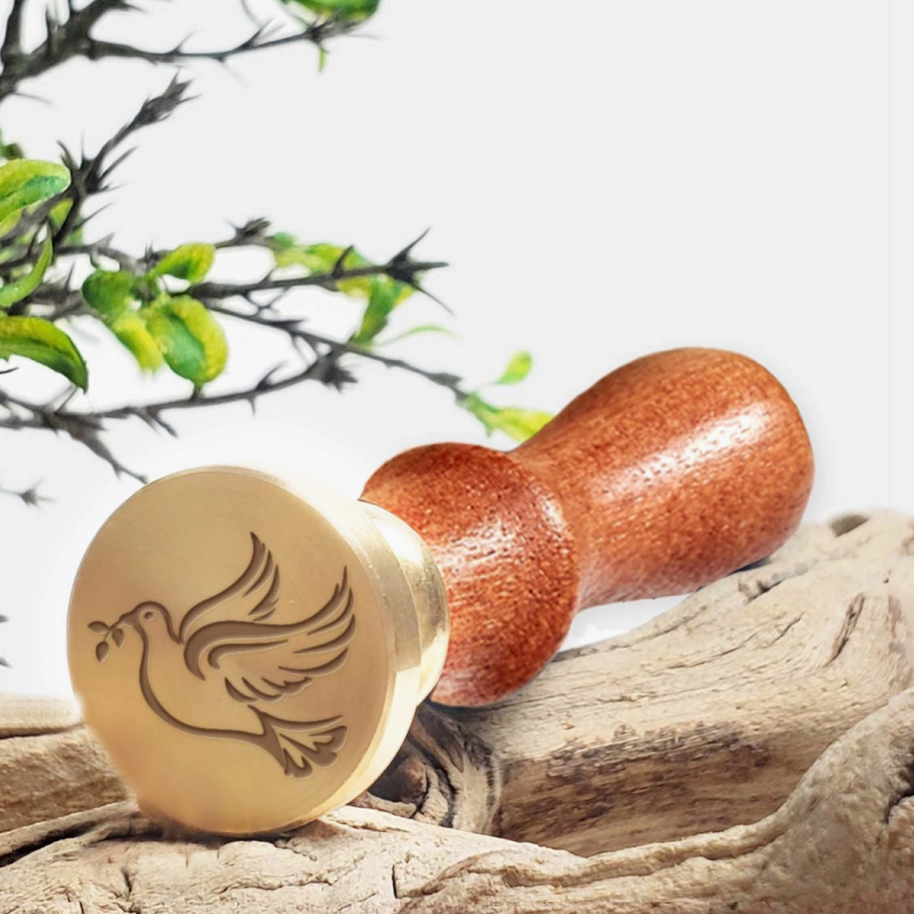 Peace Dove Wax Seal Stamp Rosewood Handle