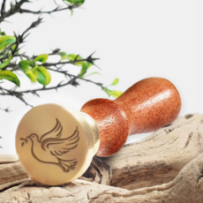 Peace Dove Wax Seal Stamp Rosewood Handle