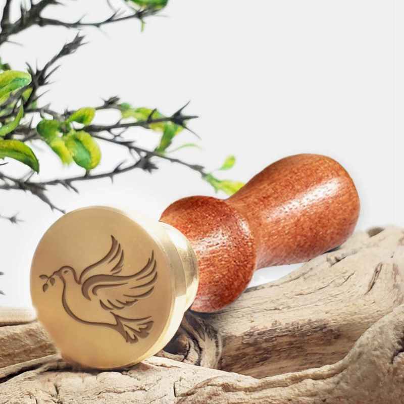 Peace Dove Wax Seal Stamp Rosewood Handle