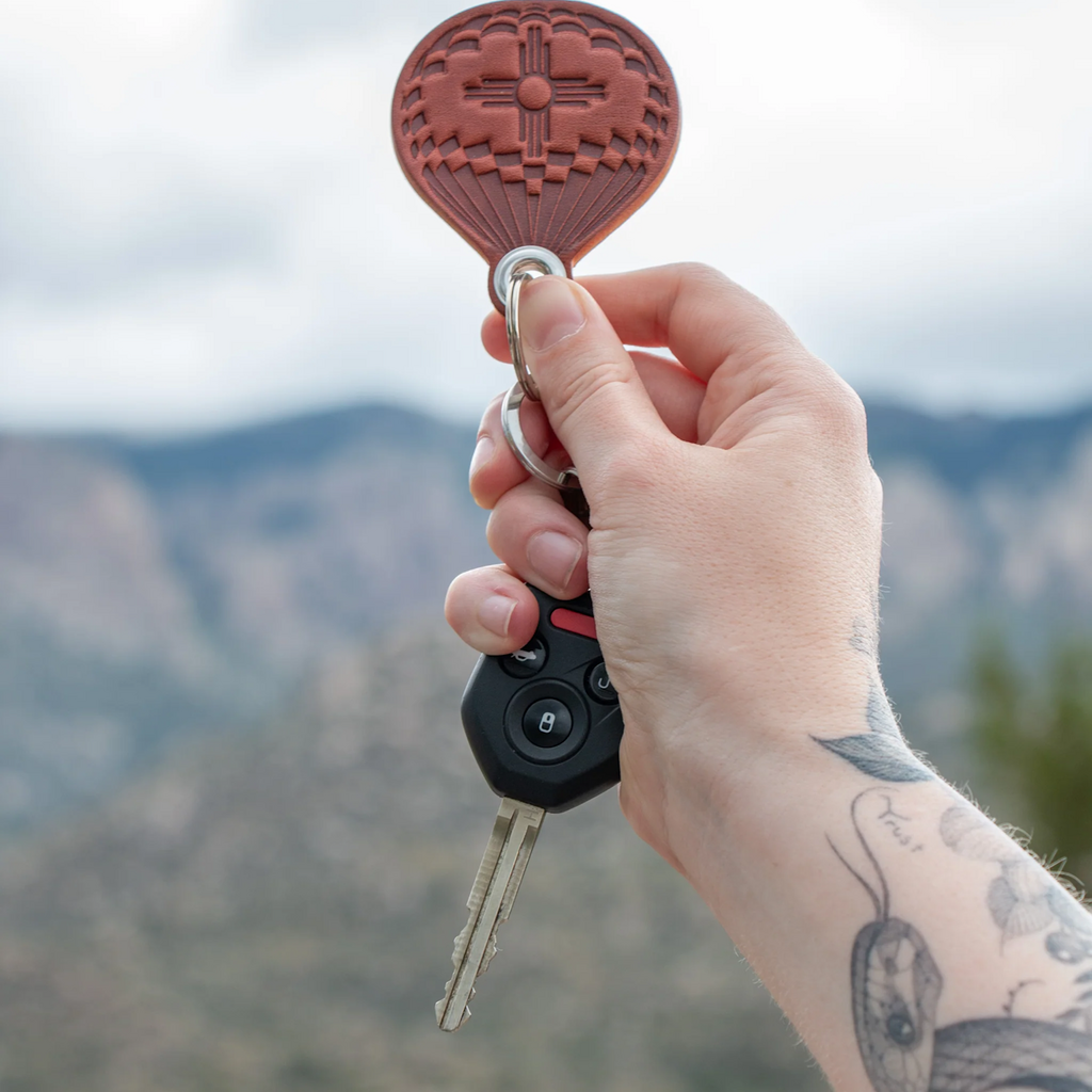 Leather Balloon Keychain