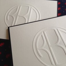 Henley Embossed Monogram Note  Set/25