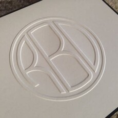 Henley Embossed Monogram Note  Set/25