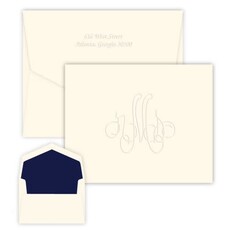 Elise Embossed Monogram Note
