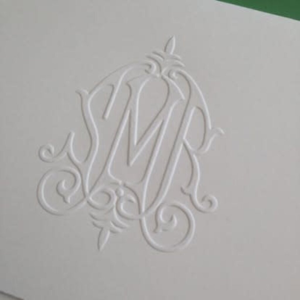 Regal Embossed Monogram Note