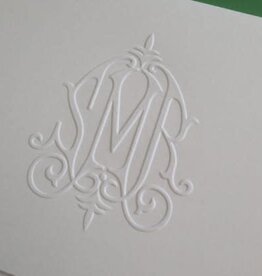 Regal Embossed Monogram Note