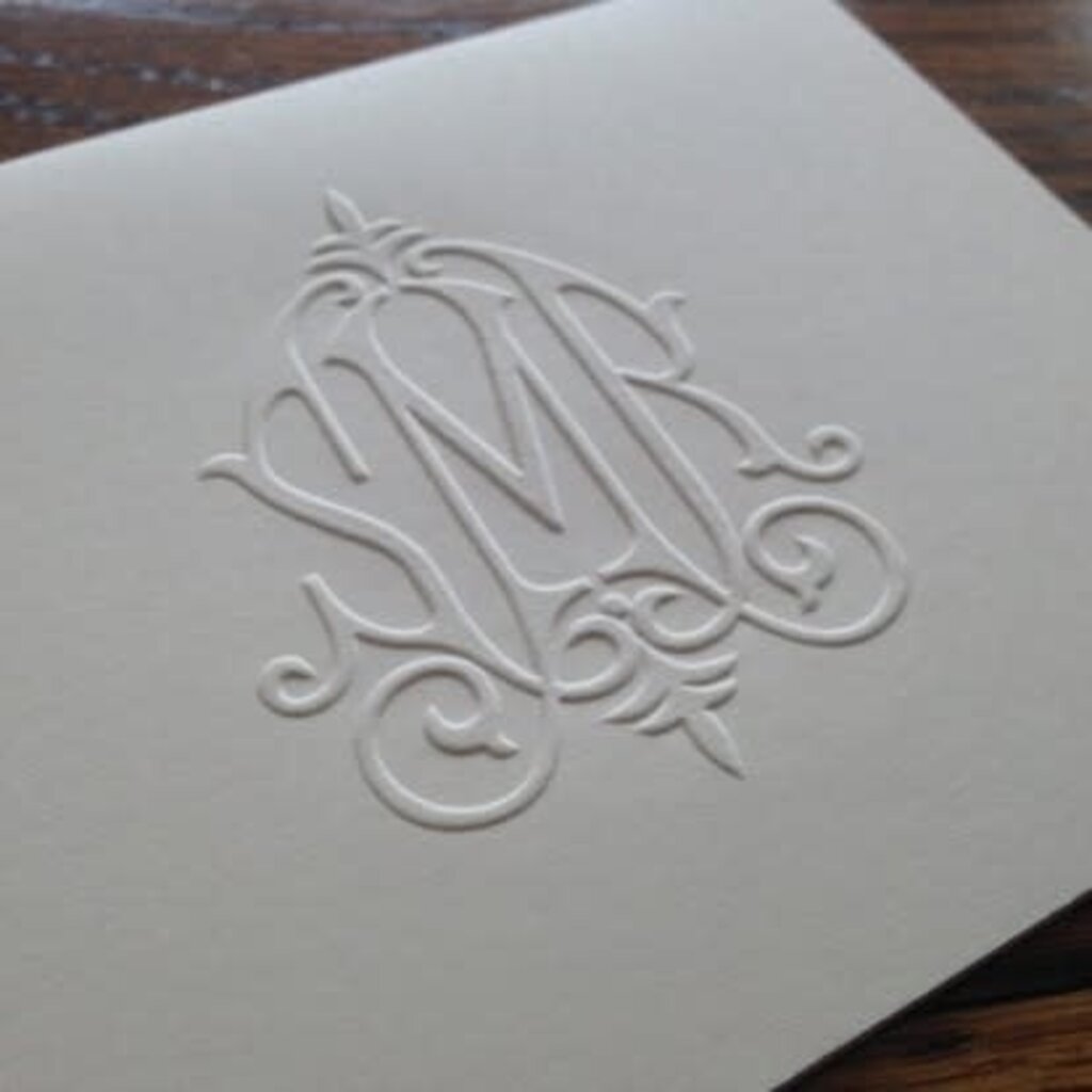 Regal Embossed Monogram Note