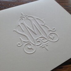 Regal Embossed Monogram Note
