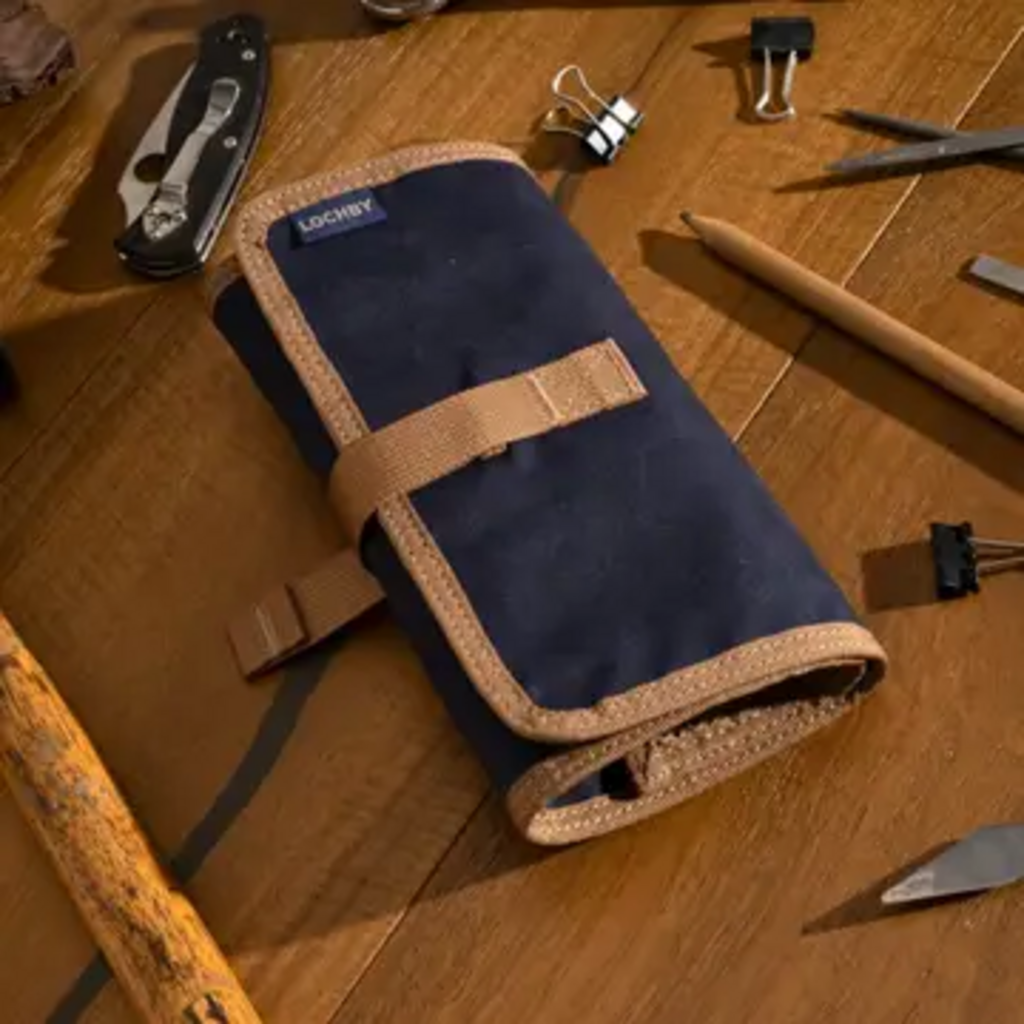 Pen & Tool Roll Lochby Blue