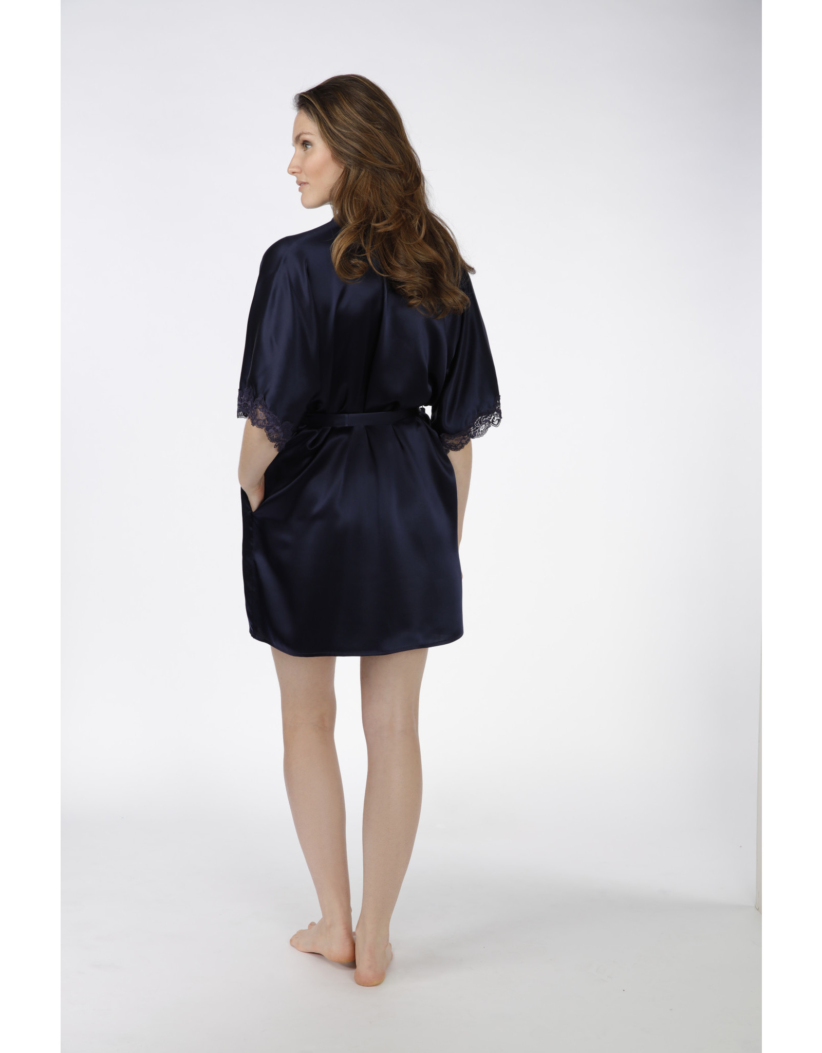 Christine Lingerie  Silk Boudoir Short Robe