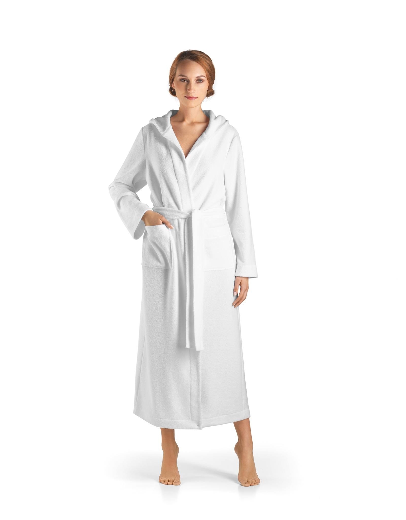 Hanro Long Hooded Fleece Lined Robe