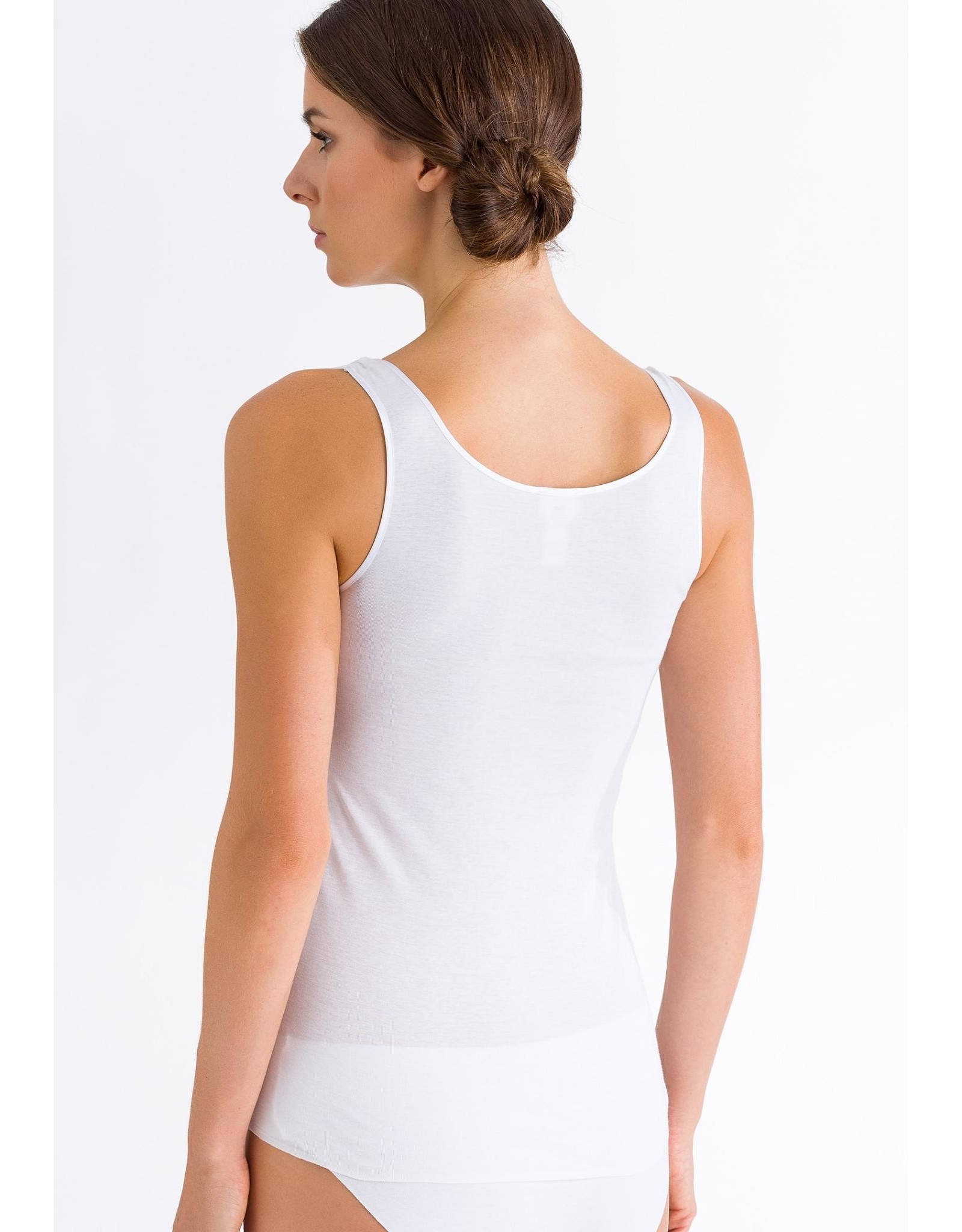 Tank Top in colour white from the Cotton Seamless collection by HANRO.