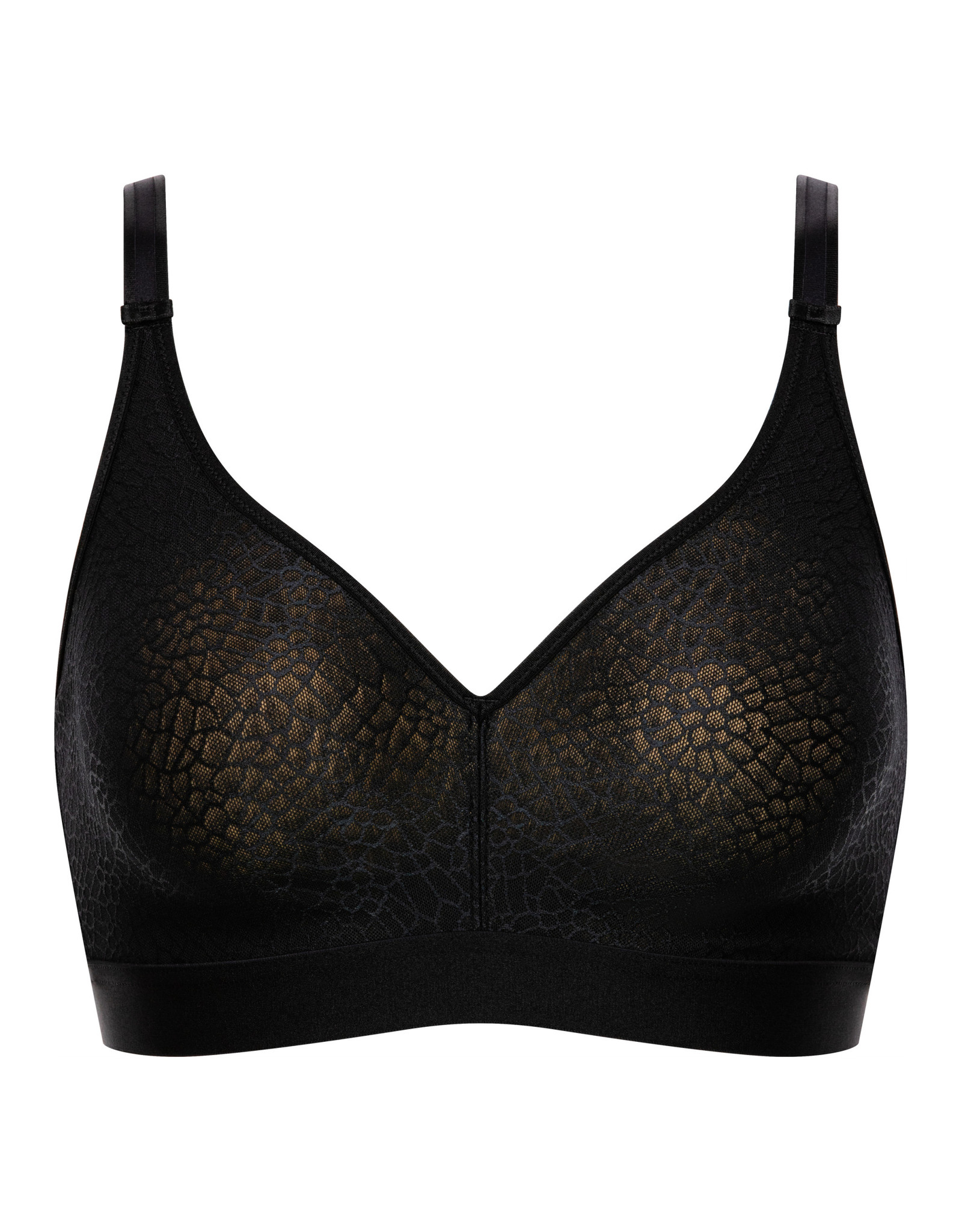 Full Coverage Seamless Wirefree Bra Black