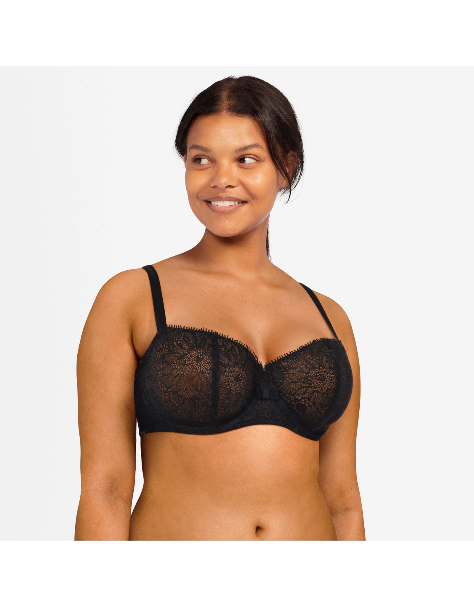 CHANTELLE 15F5 DAY TO NIGHT LACE UNLINED DEMI BRA