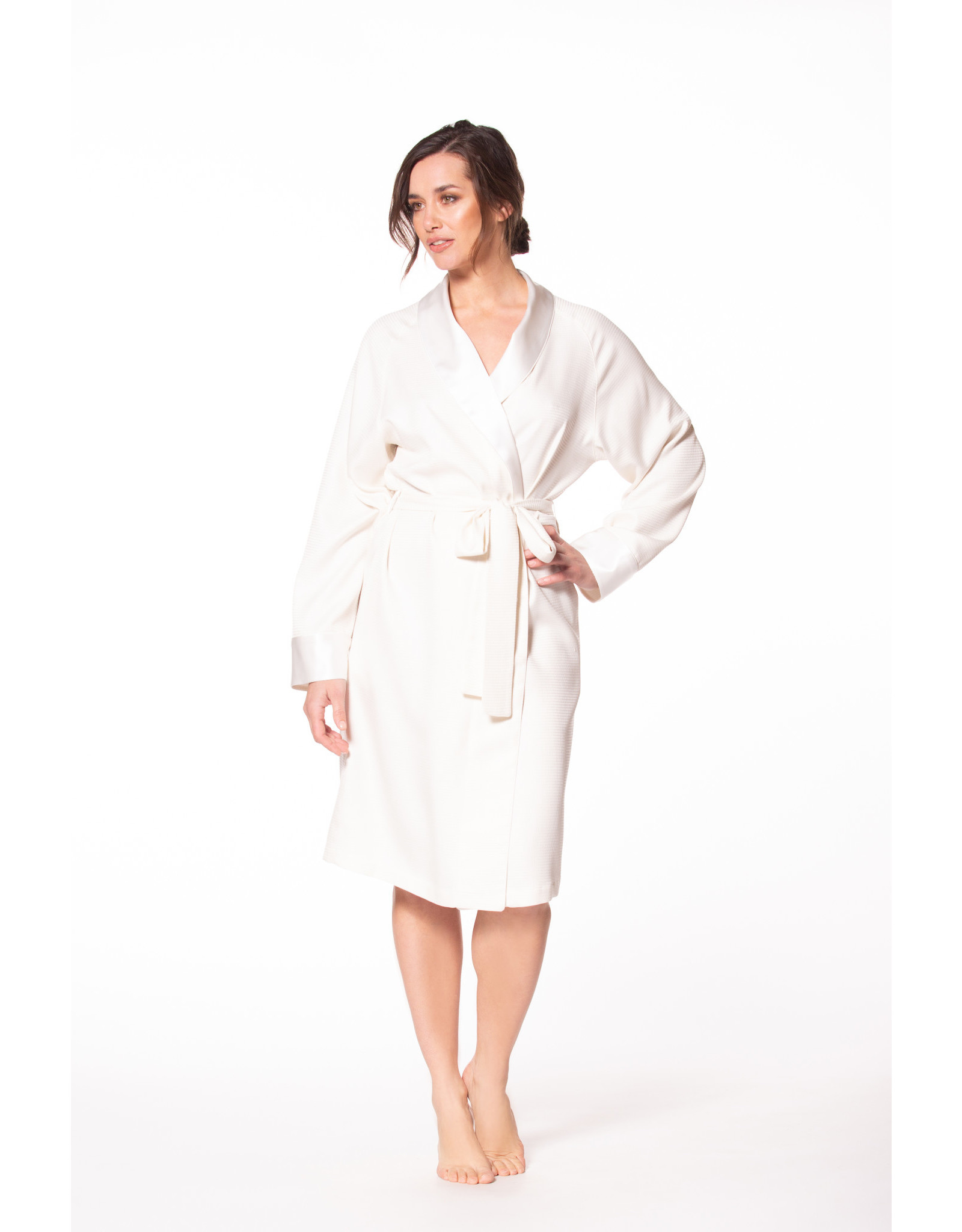 Christine Lingerie Silk Waffle Robe