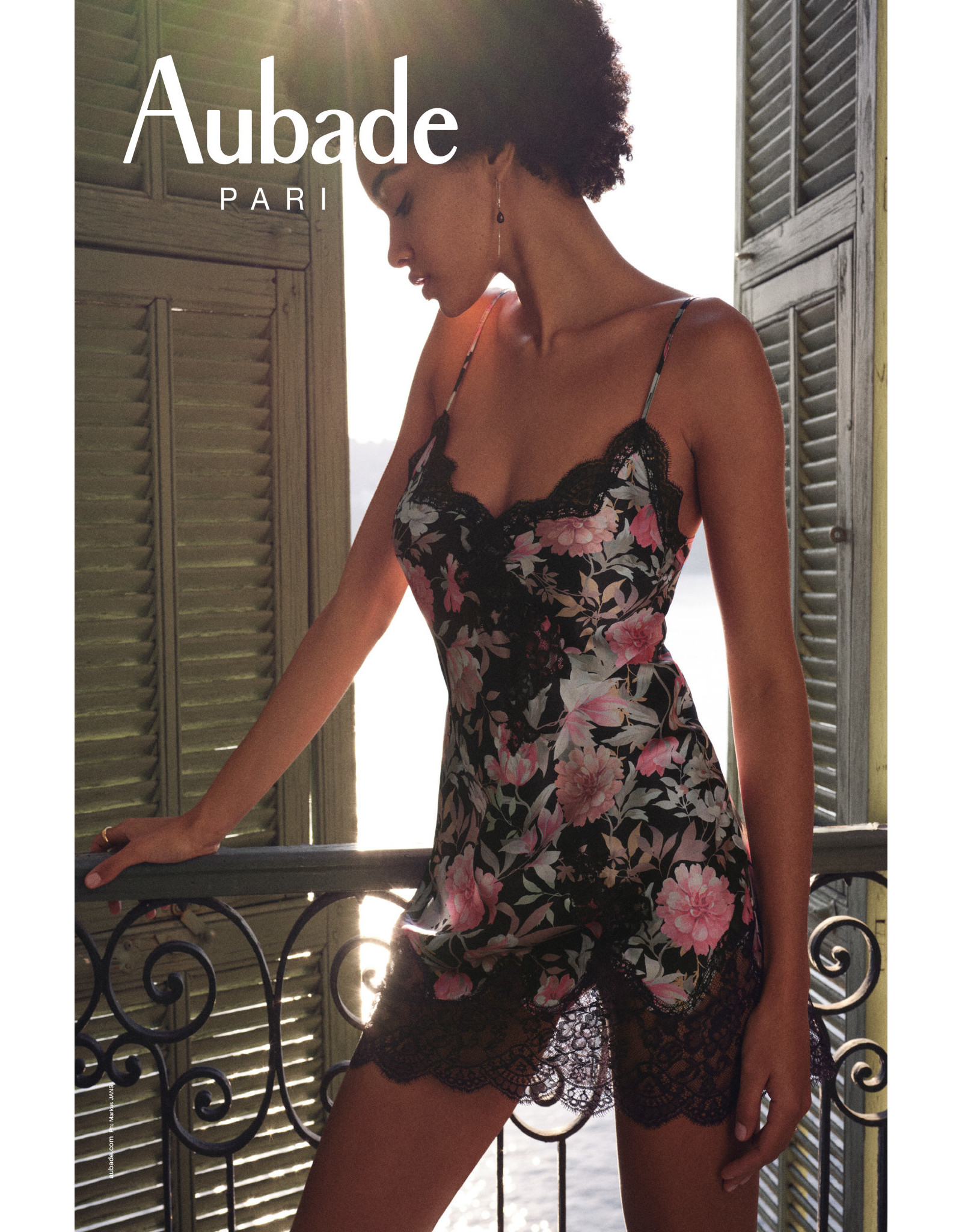 Aubade Toi Mon Amour Black, Silk Nightwear