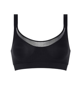 Buy online Black Cotton Blend Sports Bra from lingerie for Women by Madam  for ₹234 at 78% off