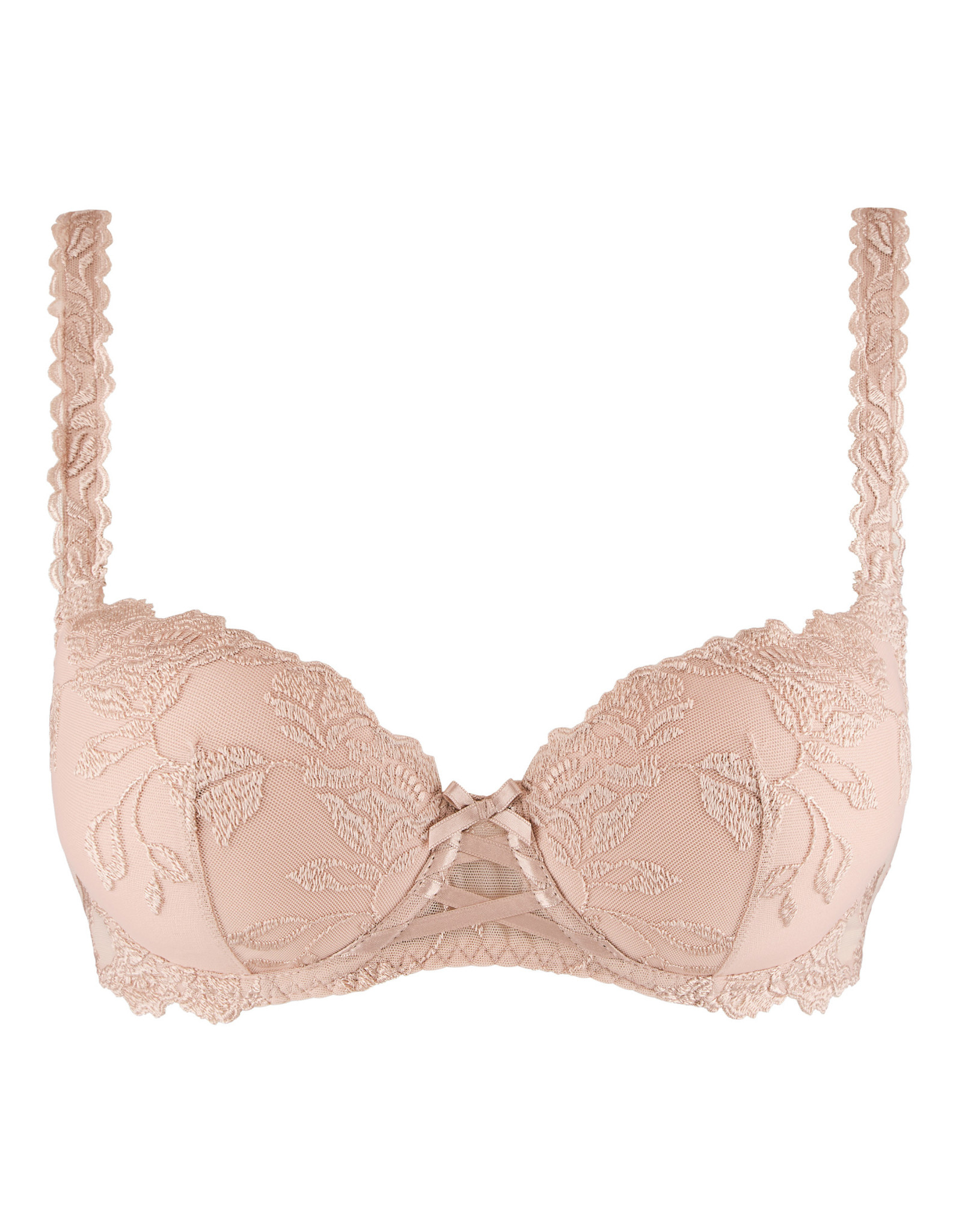 Molded Cup Bra with Lace Detail