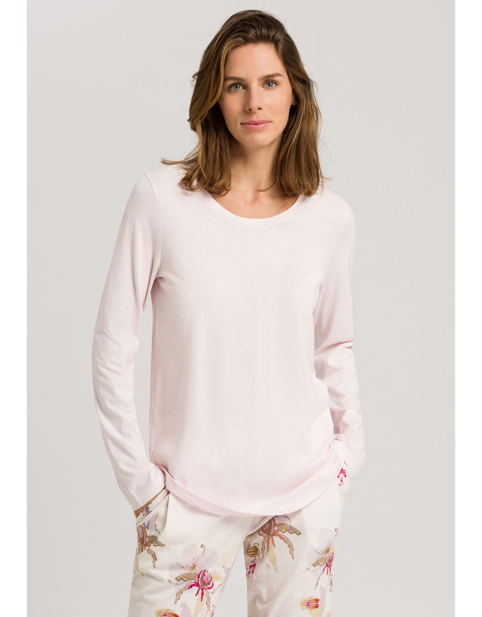 HANRO - Cotton Seamless - Long Sleeve Shirt - white