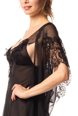 Christine Lingerie Silk Chiffon Short Robe