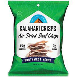 Kalahari Air Dried Beef Crisps Southwest Verde