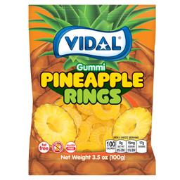 Vidal Gummi Pineapple Rings Peg Bag
