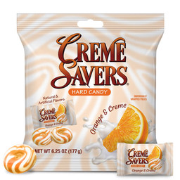 Creme Savers Orange Cream 6.25oz Peg Bag