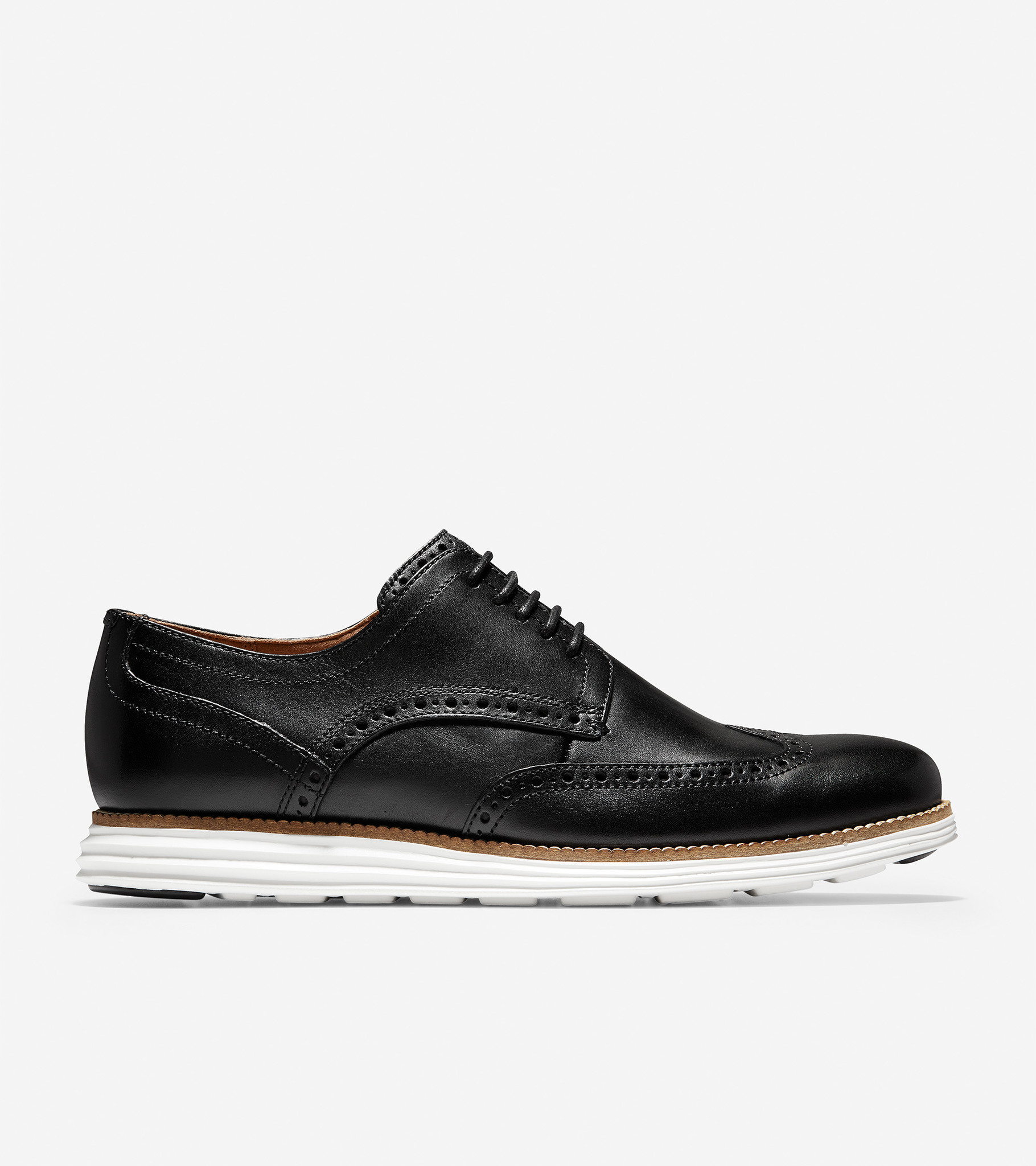 cole haan original grand black wingtip oxfords