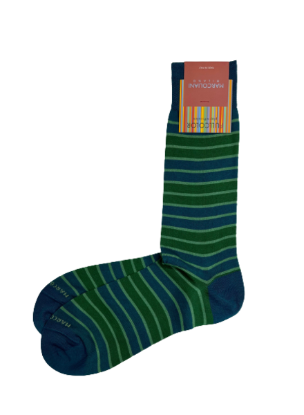 Marcoliani Pima Cotton Socks - Tellaro Stripe