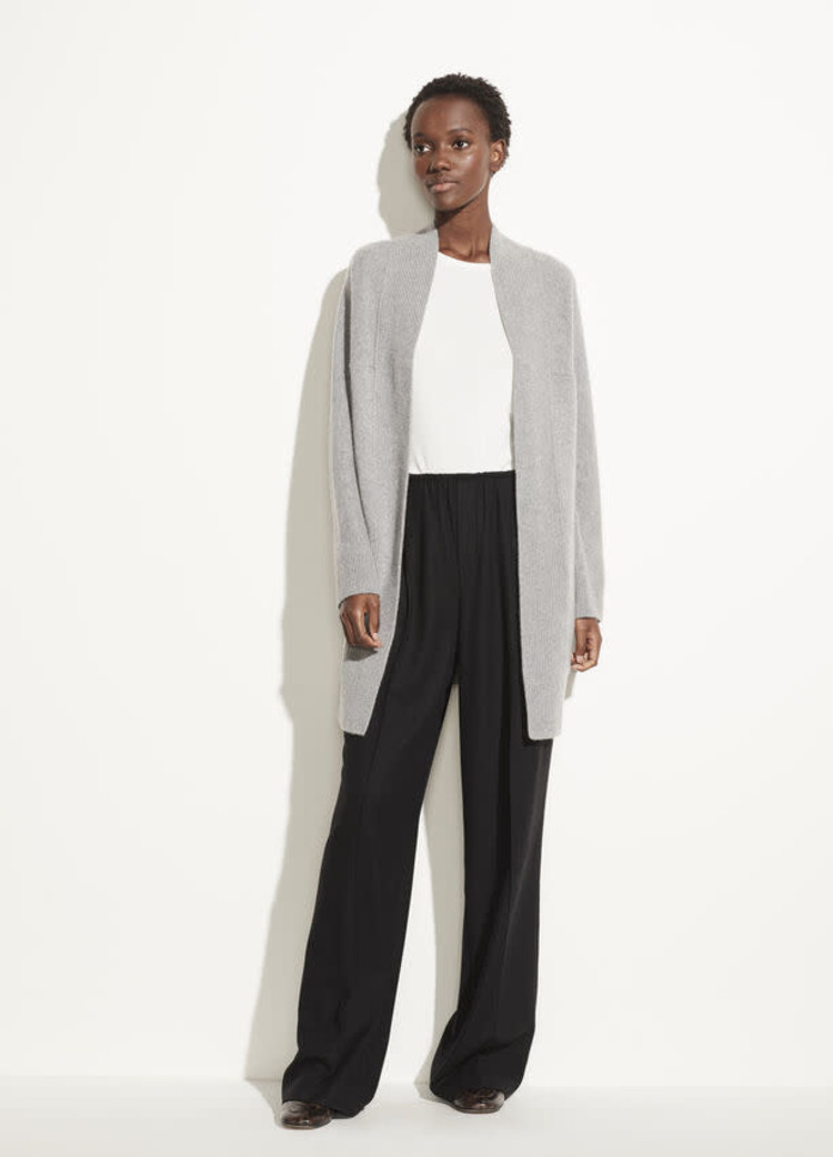 vince rib trim cardigan