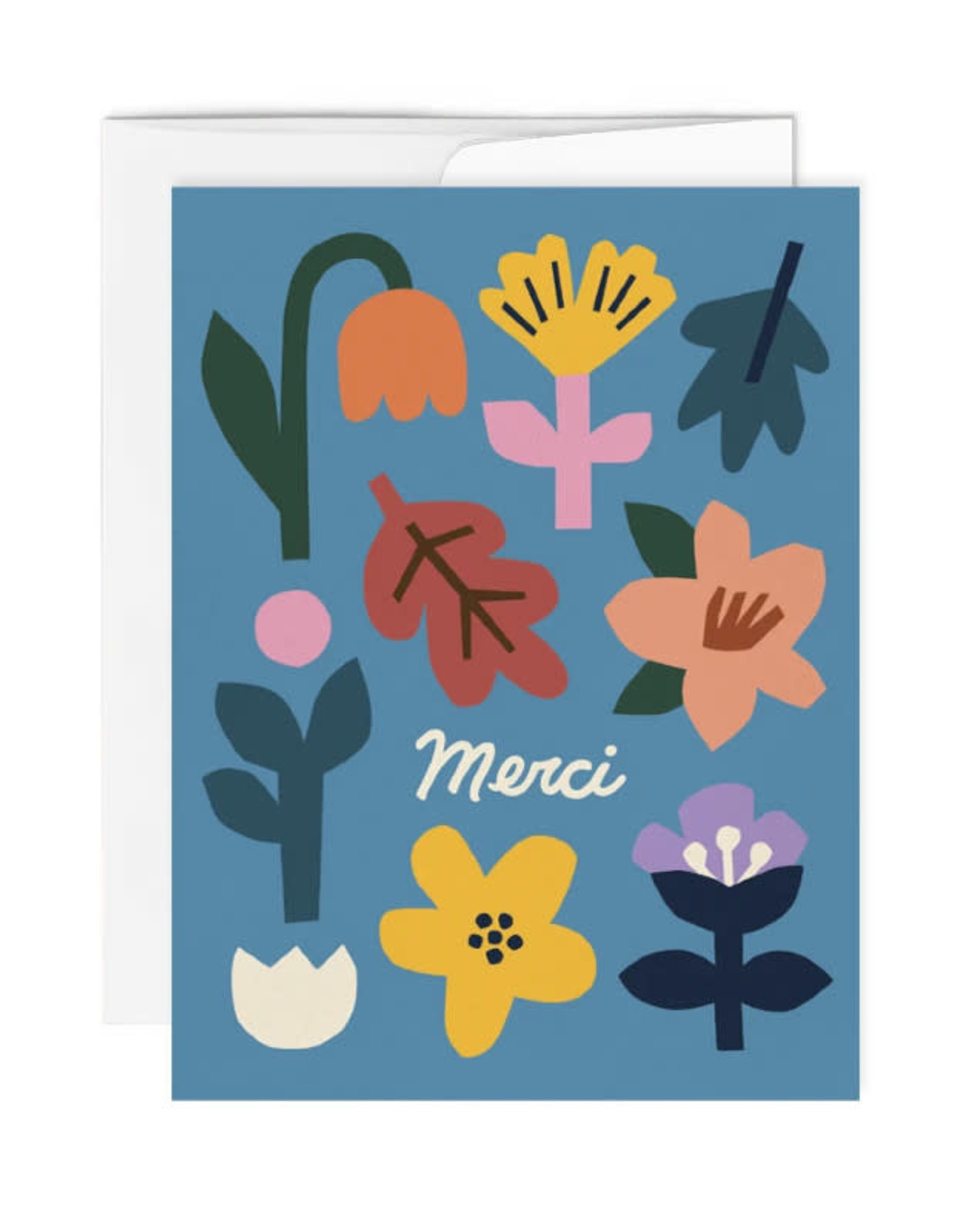 Paperole Carte de souhait Paperole Merci Fleur Bleue