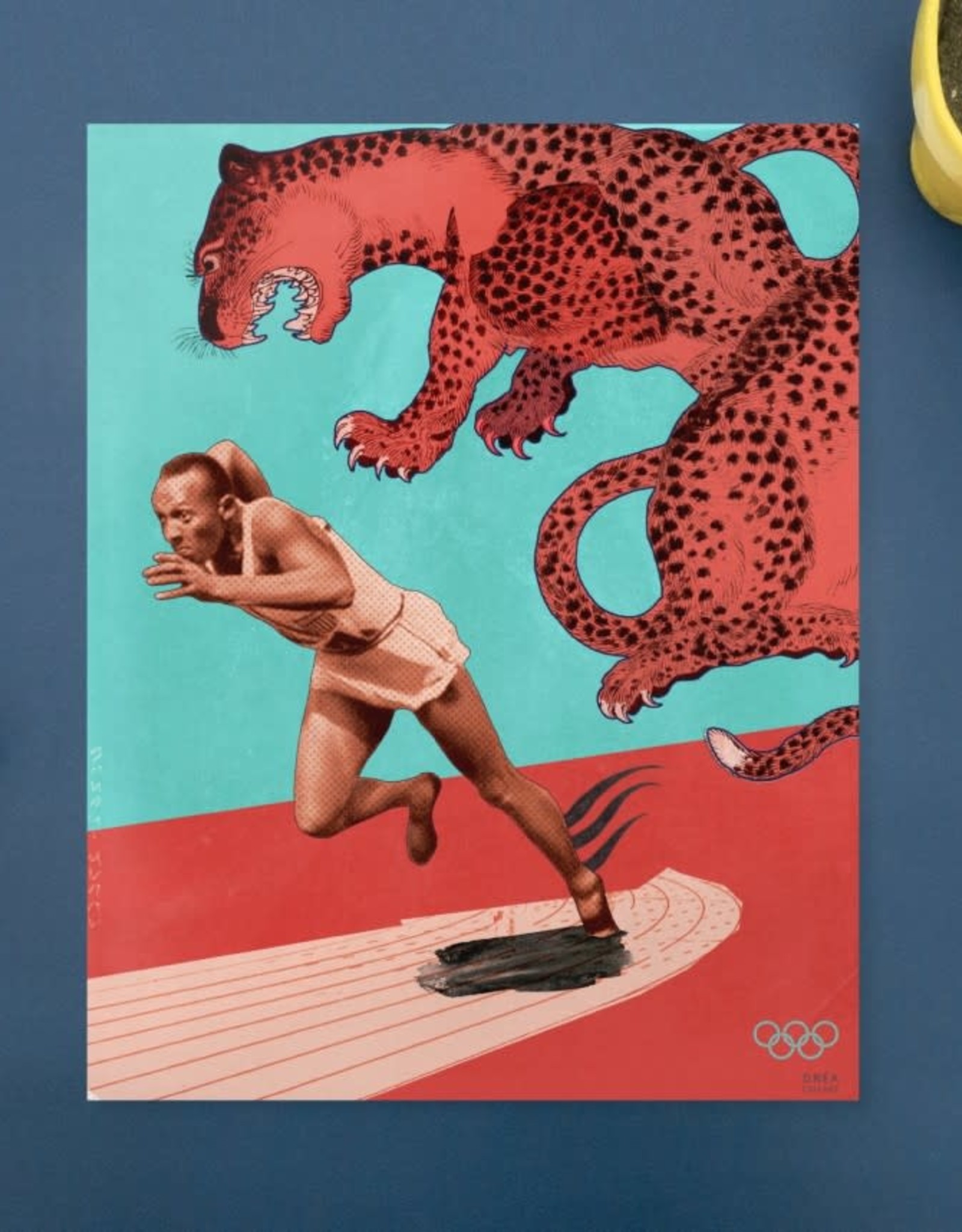DRÉA Collage Affiche 8.5X11 Dréa Collage Jesse Owens