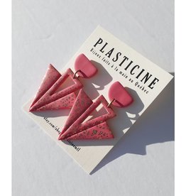 Plasticine Boucles d'oreilles Nina Plasticine Rose & Doré