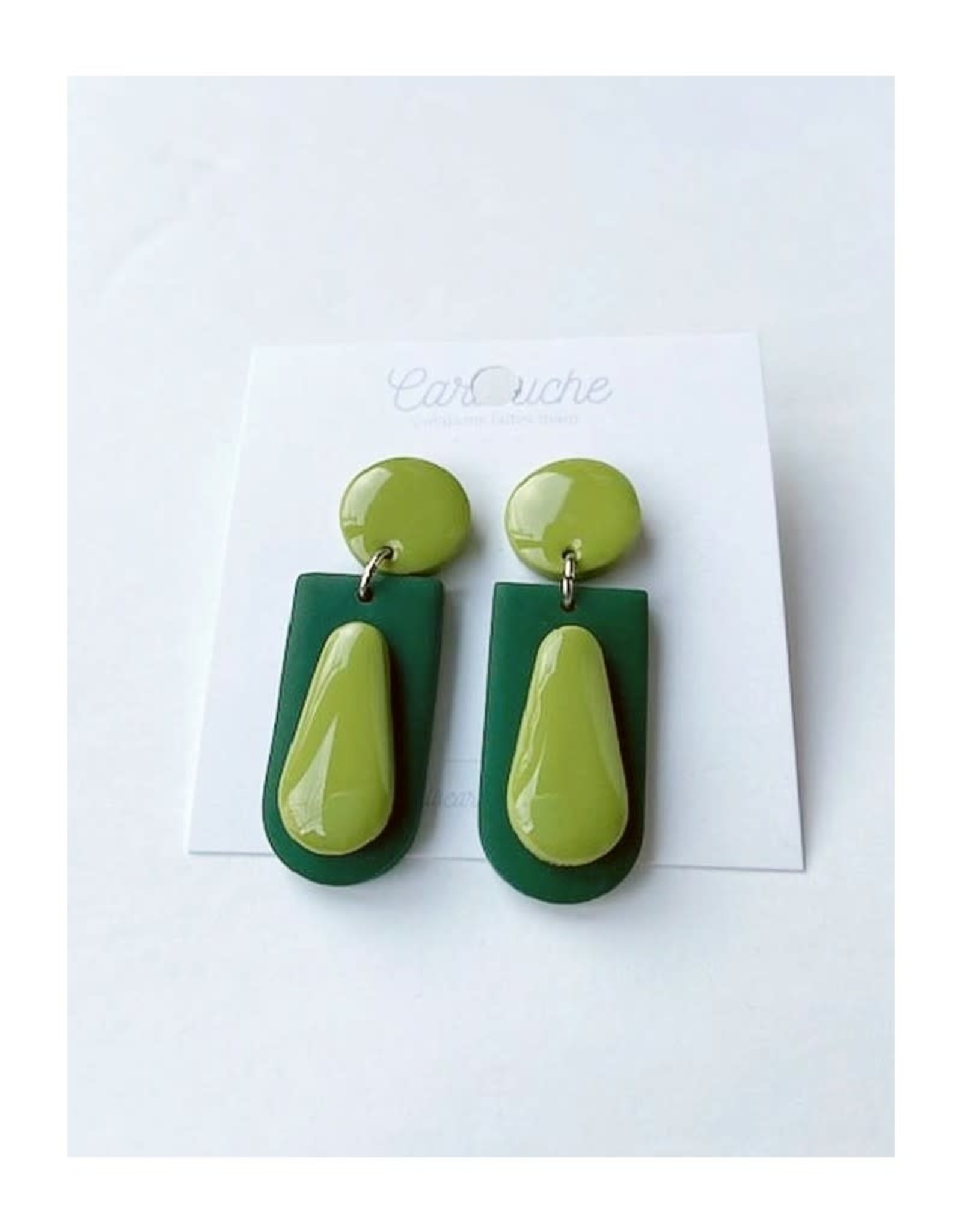 CartoucheMTL Boucles d'oreilles Joelle CartoucheMTL Emeraude et pistache