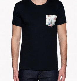 Naked and Famous Pocket Tee PE22 Naked & Famous Flower Painting Black