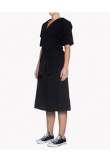 Naked and Famous Wrap Dress Seersucker 40s PE22 Naked & Famous Black