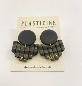Plasticine Boucles d'oreilles Dana Plasticine Noir Doré