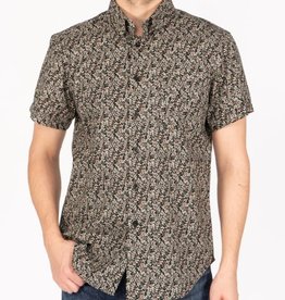 Naked and Famous Short Sleeve Easy Shirt PE23 Naked and Famous Nuts and Berry Black